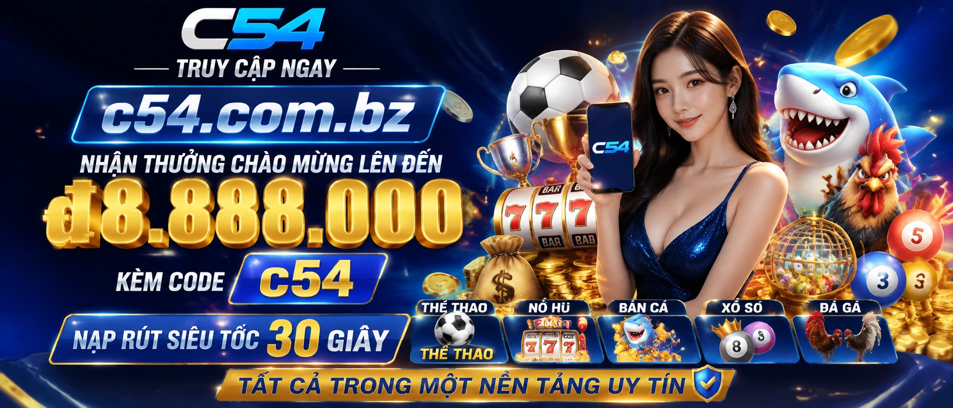 Khu vực casino và slot trên C54